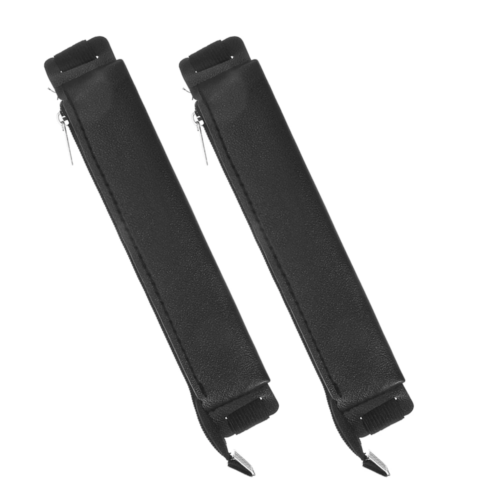 

2 Pcs Pencil Case Stationery Journal Pouch Binder Bag Bracket Box Elastic Holder for Planner Pu Book Notebook