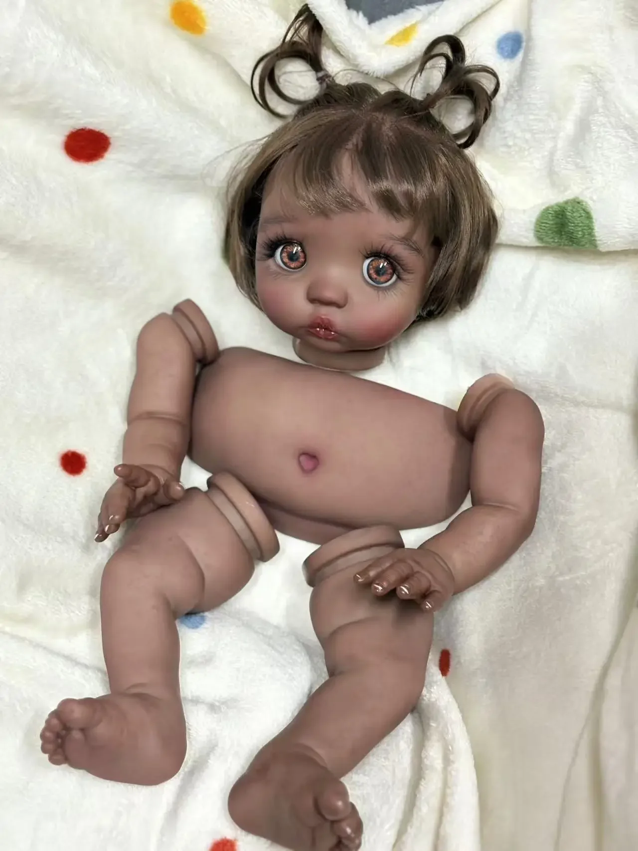 

St.Store индивидуальная ограниченная поставка 16 дюймов Reborn Baby Peeka с ручными укорененными волосами DIY часть с тканевым корпусом Рождественский подарок