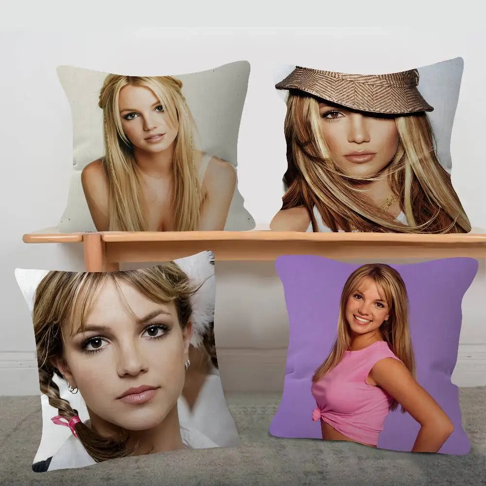 Singer Britney Jean Spears Cartoon Series Square Pillowcase Soft Waist Sofa Cushion Cover Bedroom Room Pillowcase