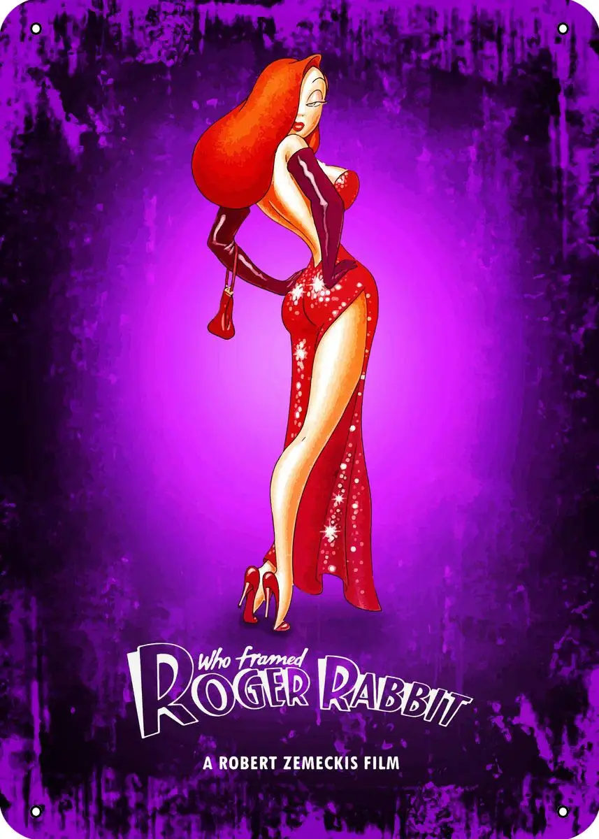 Who Framed Roger Rabbit Minimal Movie Posters Metal Tin Sign Wall Arts,