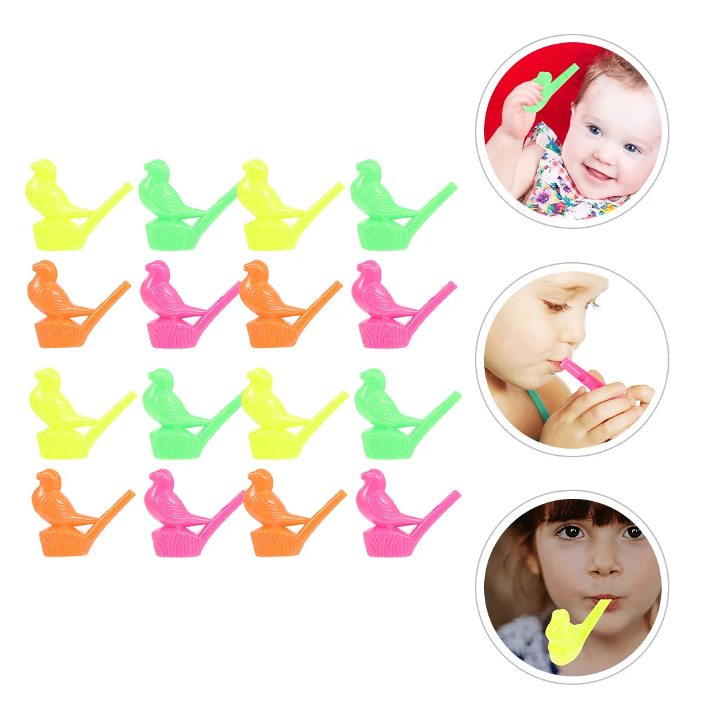 16 Pcs Automatic Waterfowl Whistle Toddler Bird Feeder Solar Plastic Toys Whistles for Adults