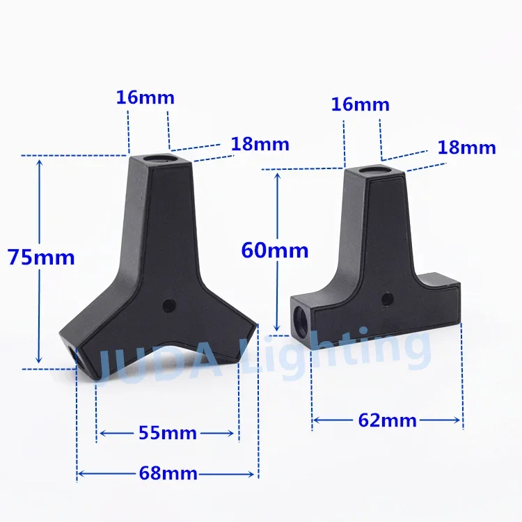 Geformte Stent LED Rohr halterung Pendel leuchte Adapter Winkel Pendel leuchte Rohr verbinder Kronleuchter Beleuchtung Zubehör