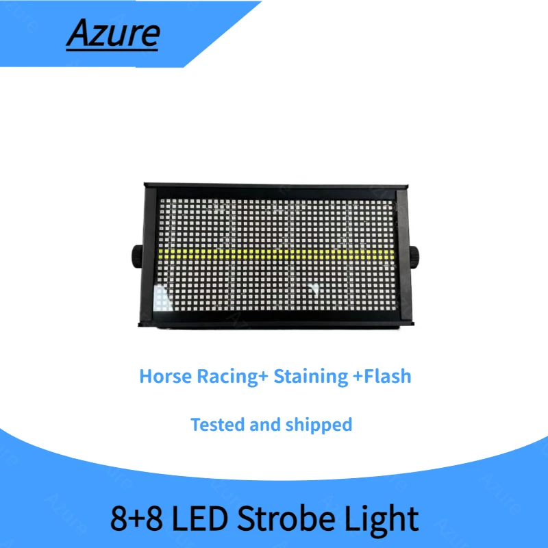 

Azure 8+8 RGB 3in1 LED Strobe LightAzure DMX Controlled 8 Segment Strobe DJ Disco Light Background Decorative Effect Lighting