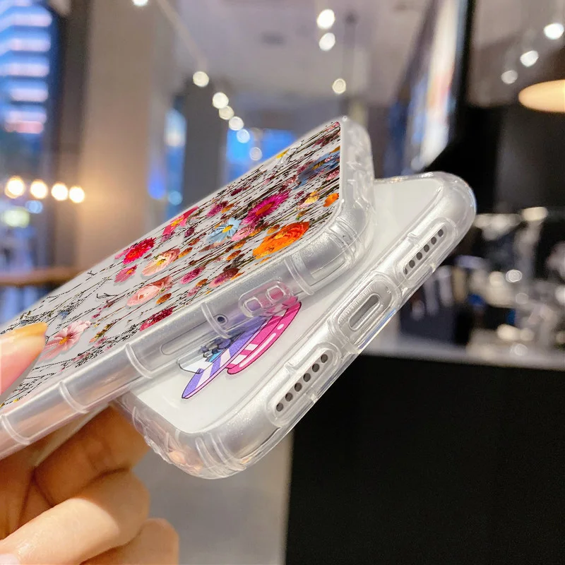 Funda de Flores para iPhone 17 Case iPhone 15 13 14 18 11 12 16 Pro Max 7 8 Plus 13 Mini XR SE Silicona Suave Transparente 6