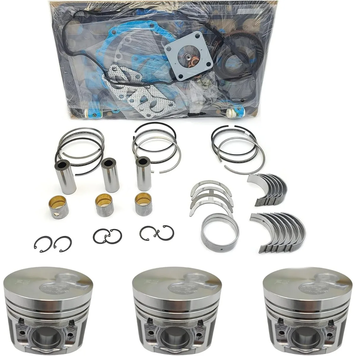 3TNV70 Engine Overhaul Rebuild Kit (No cylinder liner and valve) for Yanmar VIO15-3 VIO10-2 VIO15-2A ZX10U-2 Excavator
