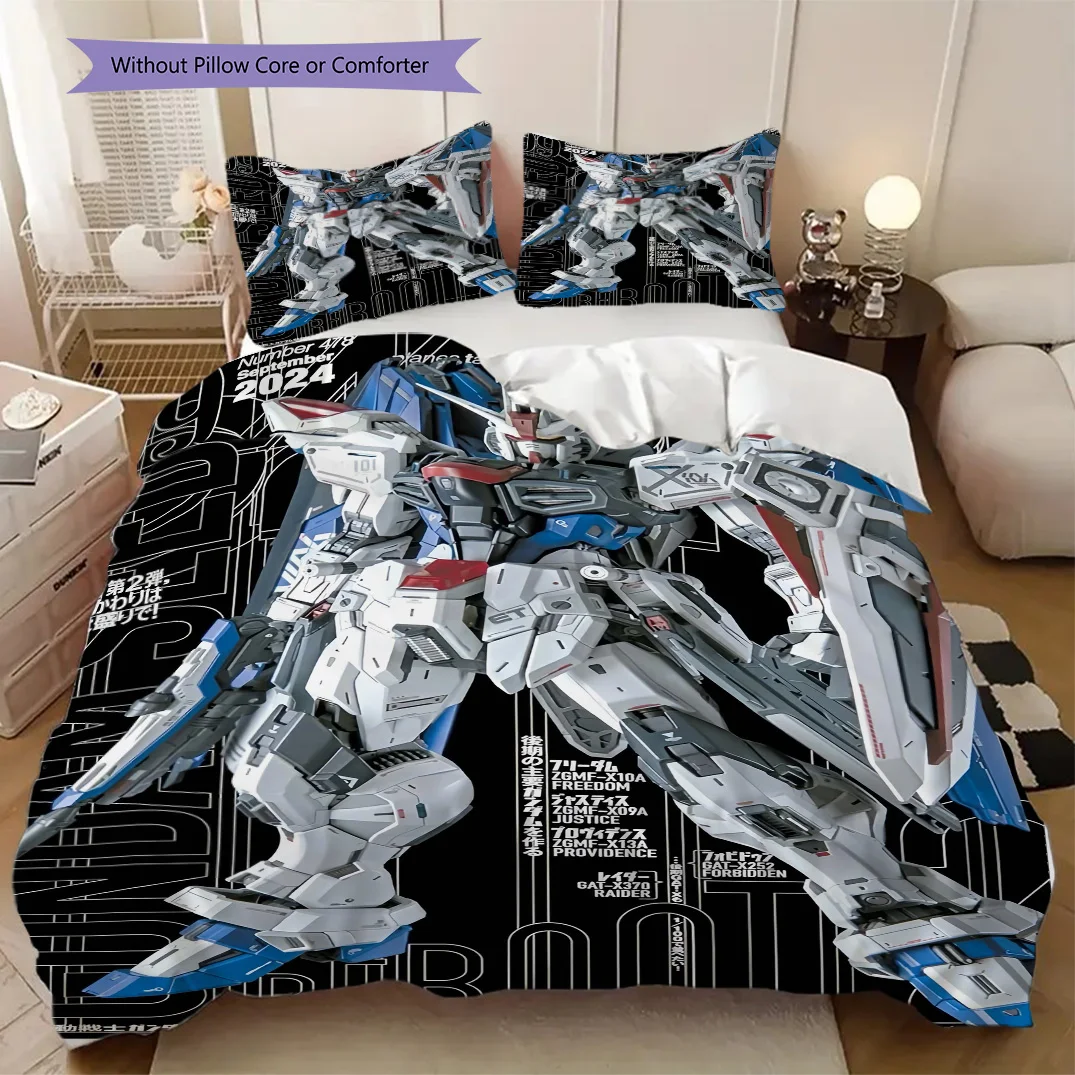 Gundam Soft and Comfortable Duvet Cover, Children's Bedding Set Gift, Extra Large Size, Various Sizes Available LXR109