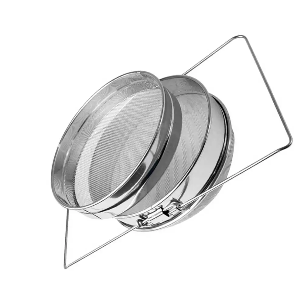 Double-Mesh Stainless Steel Honey Filter for Effective Particle Removal in Honey Processing and Broad Liquid Straining Functions