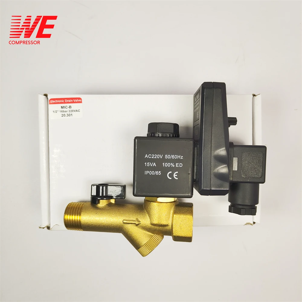 

JORC MIC-B 1/2" Автоматический сливной электромагнитный клапан с таймером для воздушного компрессора