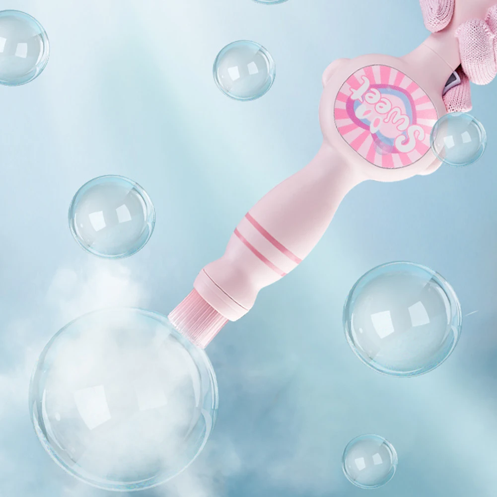 آلة فقاعة الدخان المرنة USB القابلة لإعادة الشحن المحمولة صانع الفقاعات عصا الضباب المرنة للأطفال منفاخ الفقاعات الكهربائية