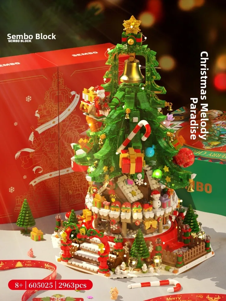 

Creative Cisas Tree Decoration Particle Building Blos Eonal Toys for Children Holiday Gift New Arrival