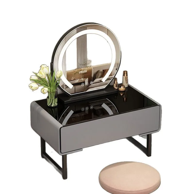 

solid wood light luxury small, integrated storage cabinet, small table Internet celebrity high value, tatami makeup table