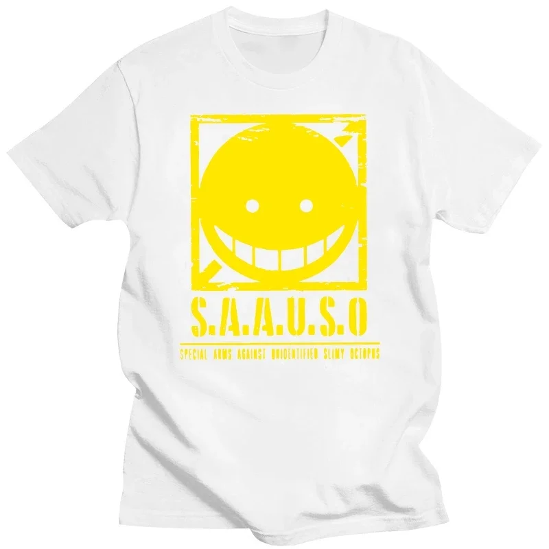 Koro Sensei Assassination Classroom Men\'s T Shirts Ansatsu Shiota Nagisa Class 3-E Vintage  Shirt Short Sleeve T-Shirt vintage