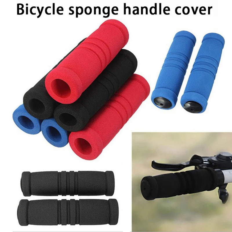 Bicycle Foam Handlebar Grips Colorful Handlebar Grips Sponge Grips Memory Handlebar Grips With Plugs Foam Handlebar Grips