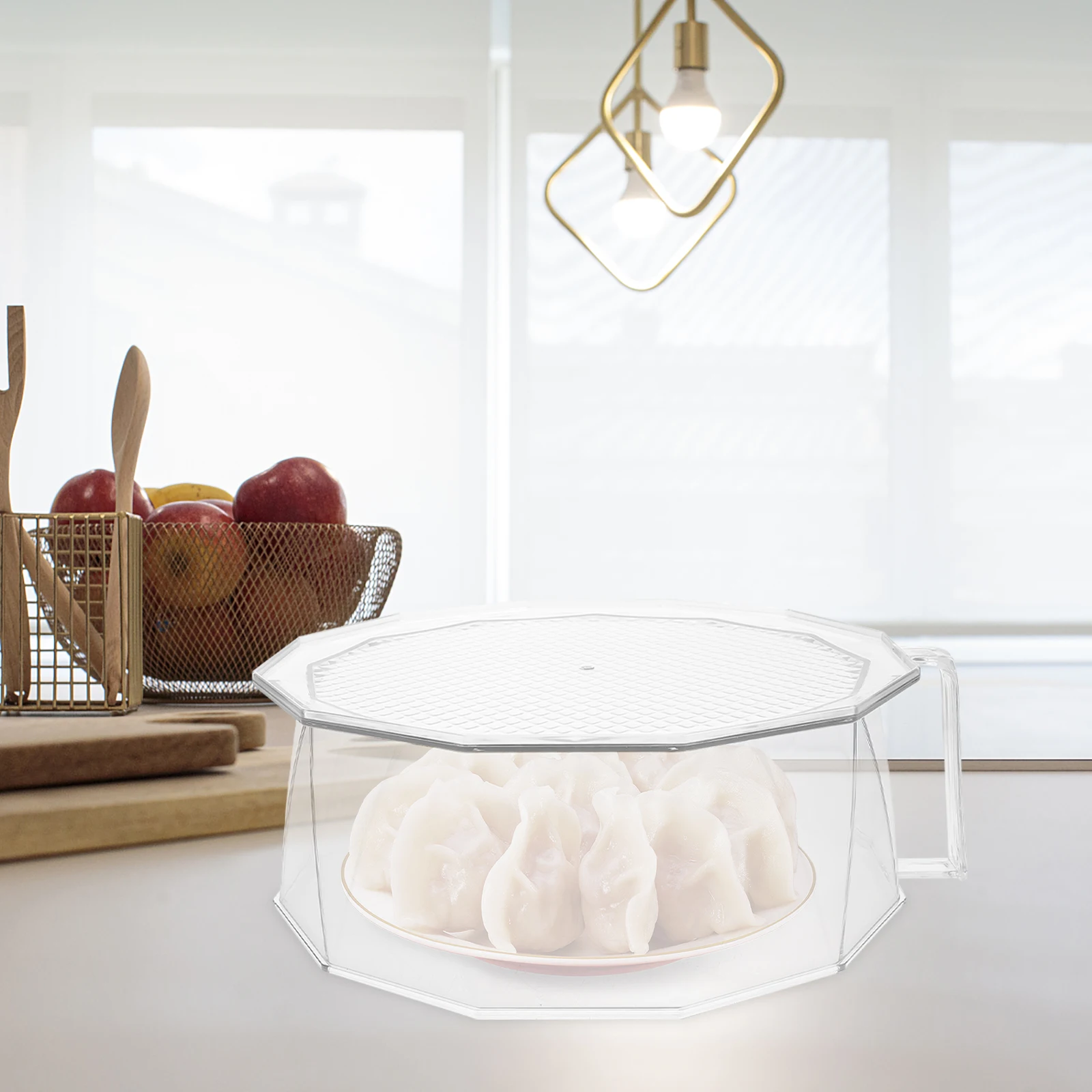 

Pet Food Cover Supply Stackable Design Heat Preservation Vegetable Protector Family Restaurant Storage