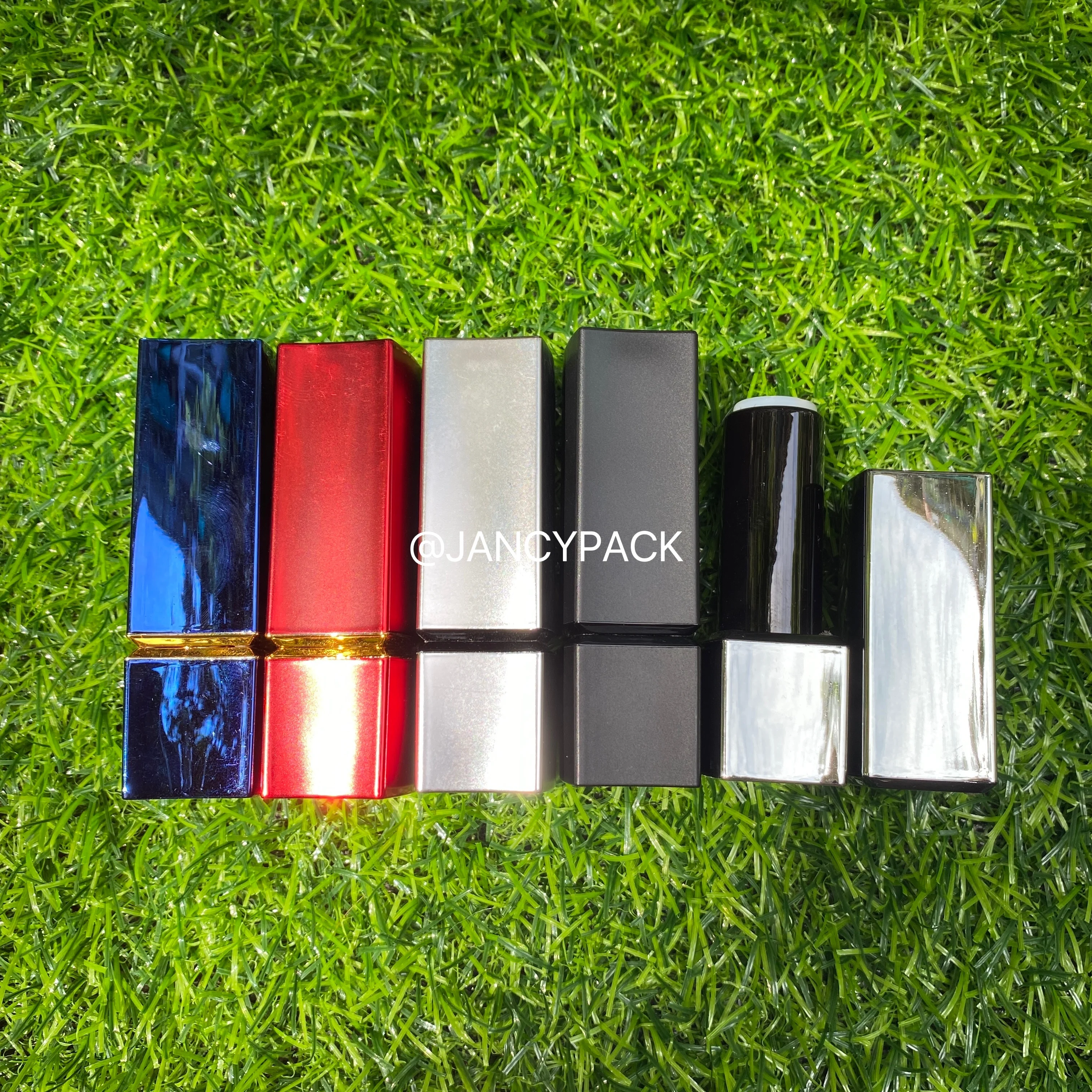 

Lip Balm Tube Luxury Empty Square Lipstick Cosmetic Containers Packaging Magnetic button Empty Lipstick Tube Custom Logo