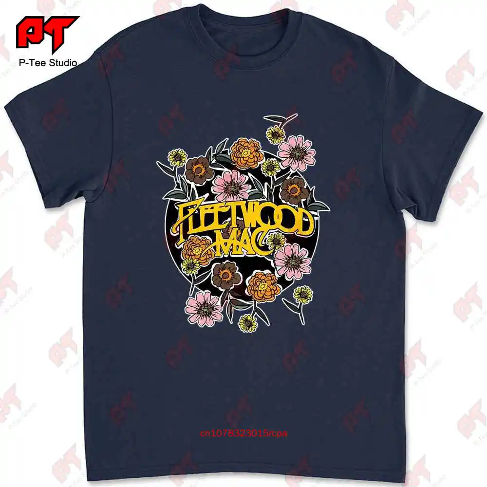 Fleetwood Mac Rock Band Print The Flowers Vintage Retro T Shirt Funny 2API