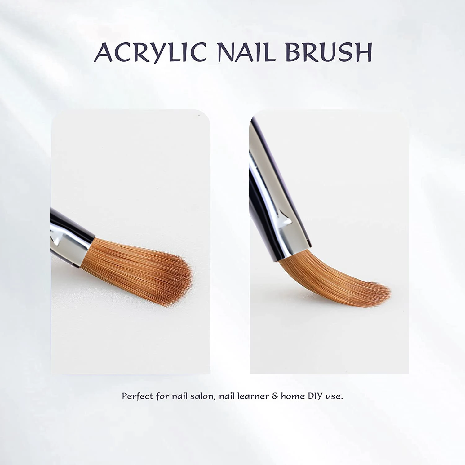 Pennello per unghie ovale Kolinsky # 8, Strumento professionale per l'estensione della polvere acrilica e il design della linea di strisce, forniture per unghie