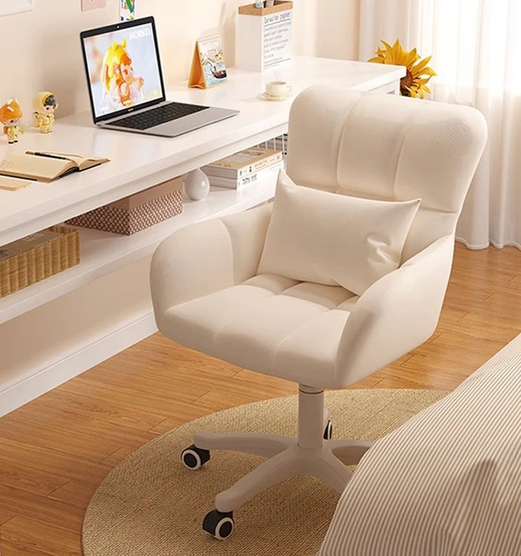 Comfortable and long-lasting computer chair, home backrest, study desk chair, girl bedroom makeup chair