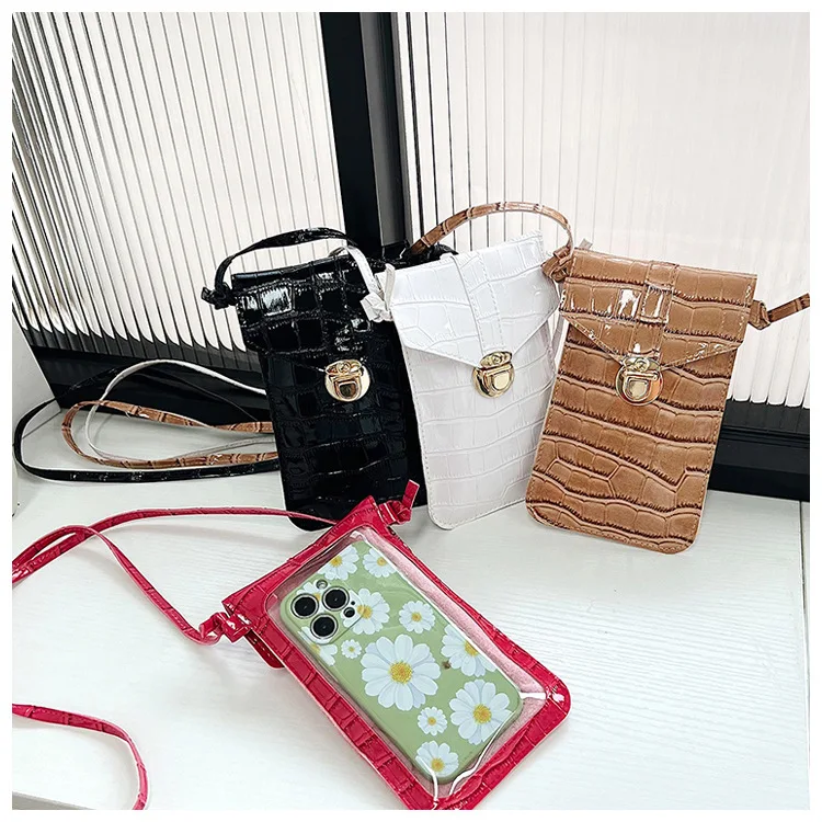 2023 rosa cellulare Mini borse piccole pochette borsa a tracolla in pelle di coccodrillo borsa da donna pochette nera borsa Flap