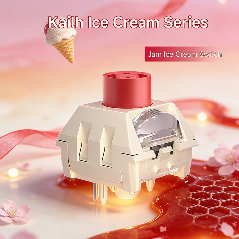 

Свитч Kailh серии Ice Cream: Шелковисто-гладкий, как мороженое, с плавным ходом.
