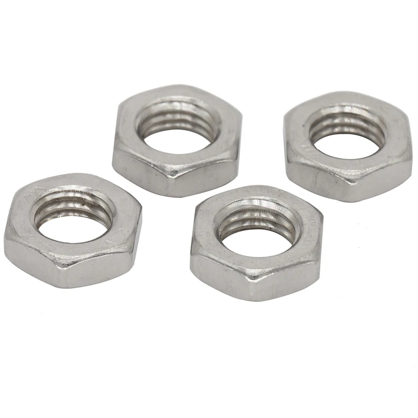 

M3 M4 M5 M6 M8 M10 M12 304 Stainless Steel 304SS Metric Thread Nuts DIN439 Hexagon Hex Thin Nut