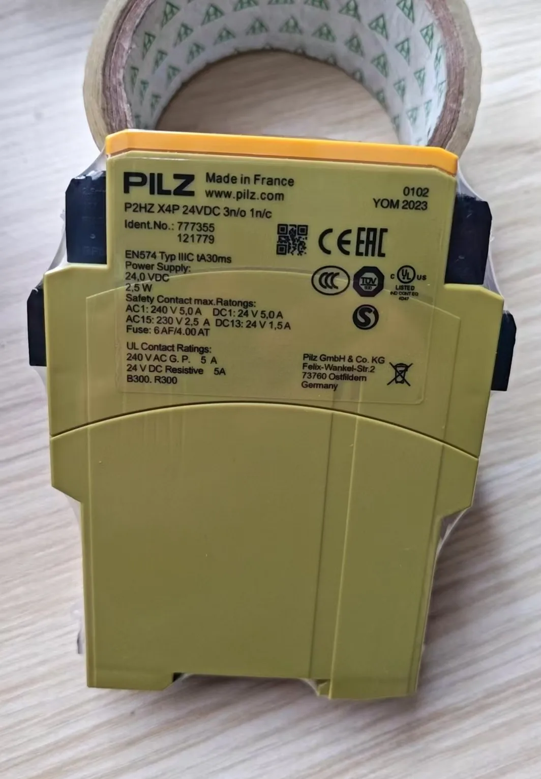 New Pilz 777355 safety relay, original unopened, 24VDC