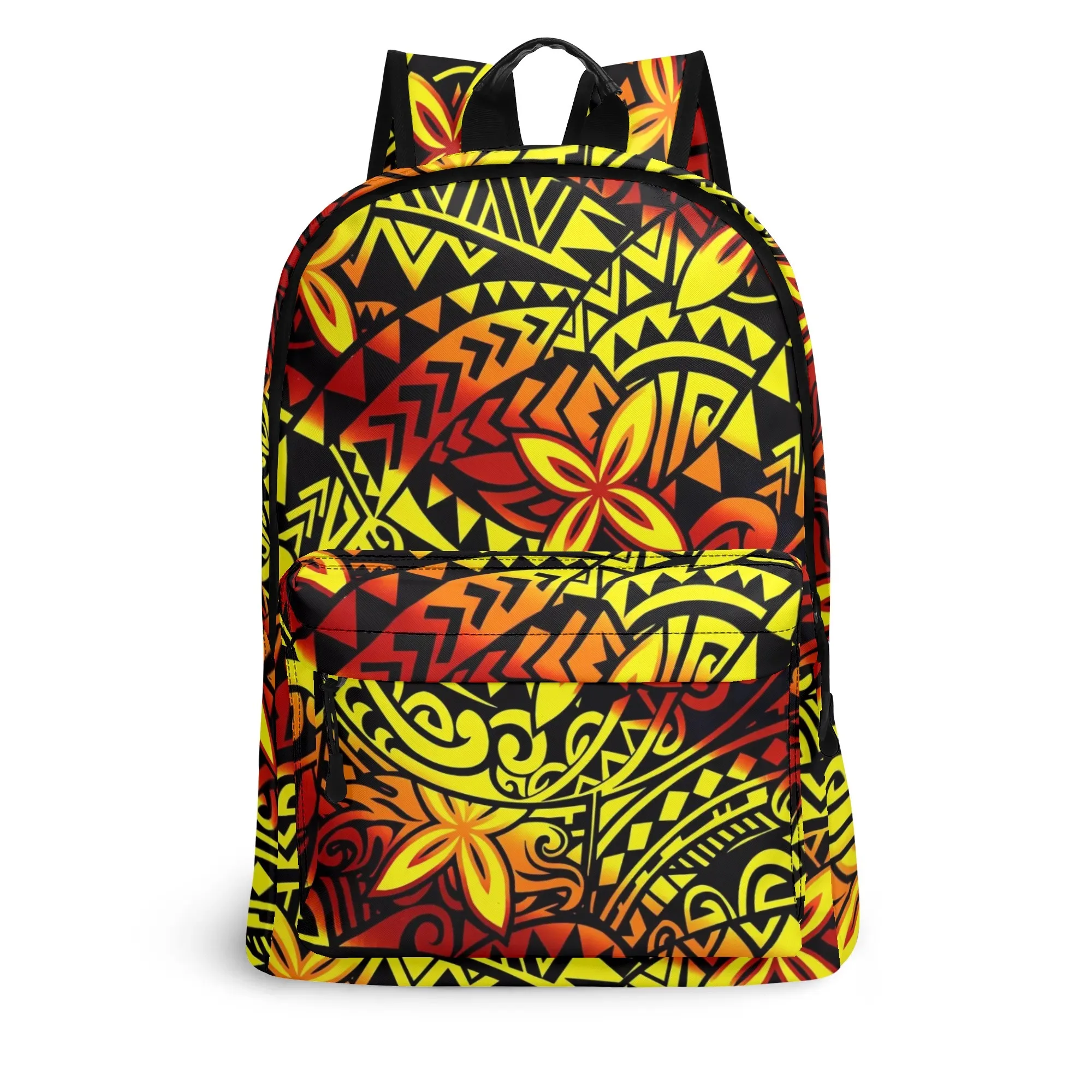 Custom Adult Backpack Multi-Compartment Large Capacity Computer Bag Polynesian Tribal Ethnic Print Book Bag Party Backpack