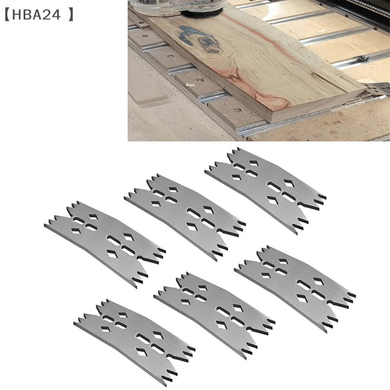 

6PCS Slab Clamping Dogs For Woodworking Tools, Pinch Dogs Router Sled For Flattening Slabs,Bench Dog Hold Down Clamps
