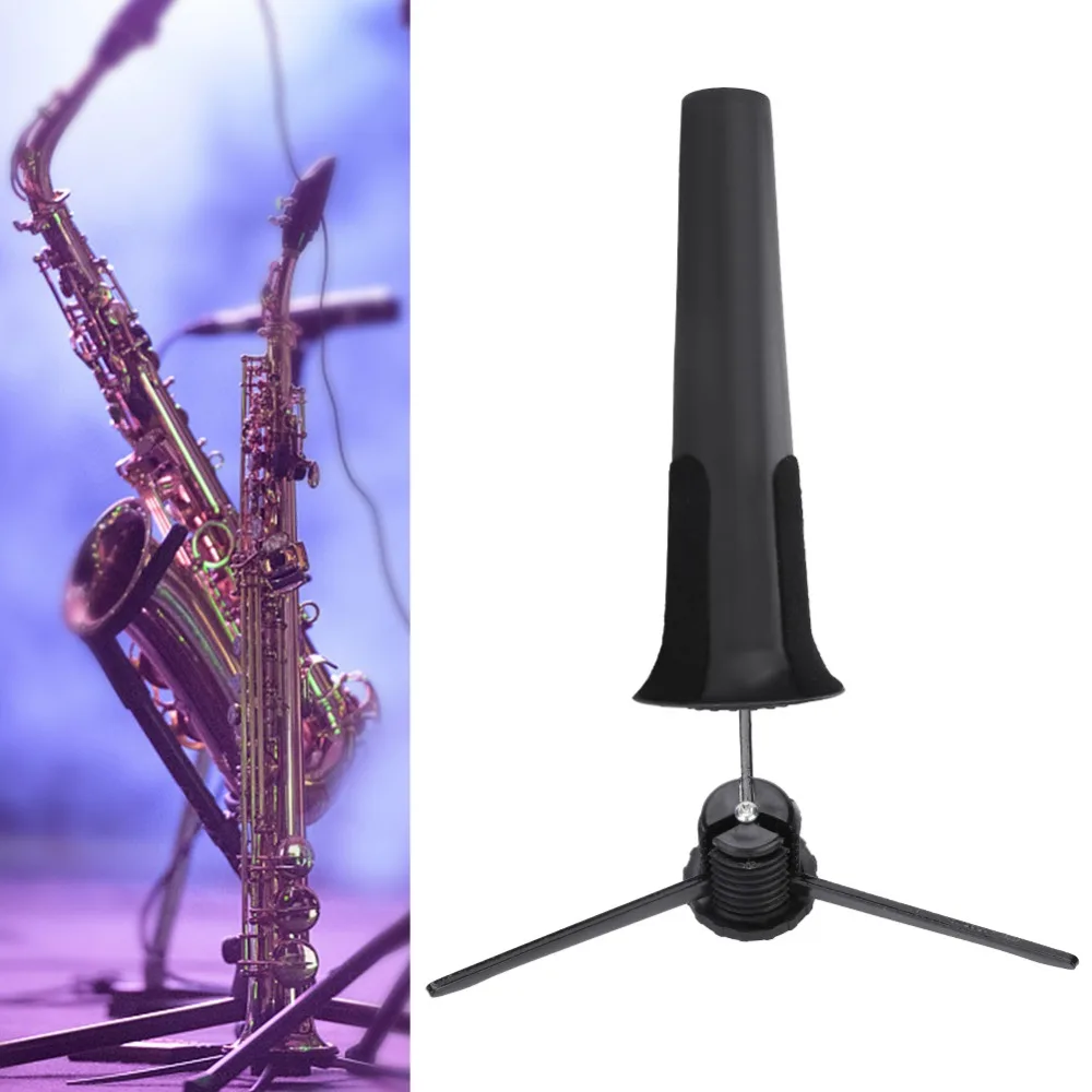 ​Tripod​ Detachable Folding Sax Tripod Stand Holder​ ​Black ​Compact​ ​Folding Saxophone Stand​ ​Holder​ ​Stable​