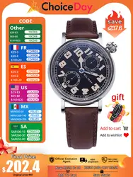 Baltany 2024 New 1935 S6047 Retro Men's Automatic Mechanical Watch Luxury Sapphire Waterproof 5Bar Super Glow C3 releoj hombre w