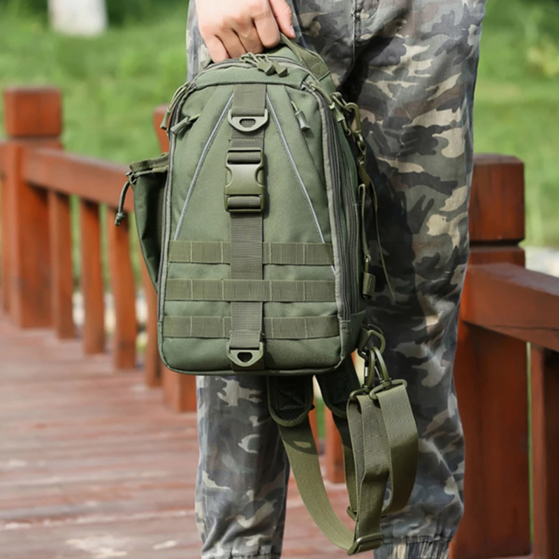 Men\'s Military Tactical Shoulder Bag Army Cross Body Sling Chest Bags Trekking Climbing Crossbody Hiking Pack For Male