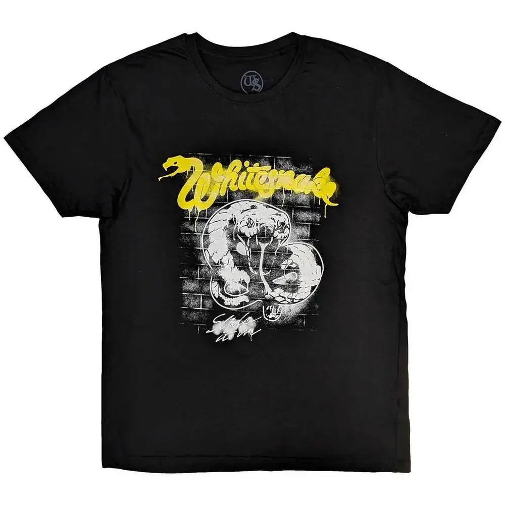 Whitesnake Graffiti     Anime pattern for both men and women High quality cotton Short Sleeves