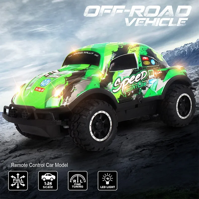 kawaii 1:24 high-speed off-road mini rc drift car,17cm beetle rc cars,cool light,remote control car toy,toys for kids funny gift