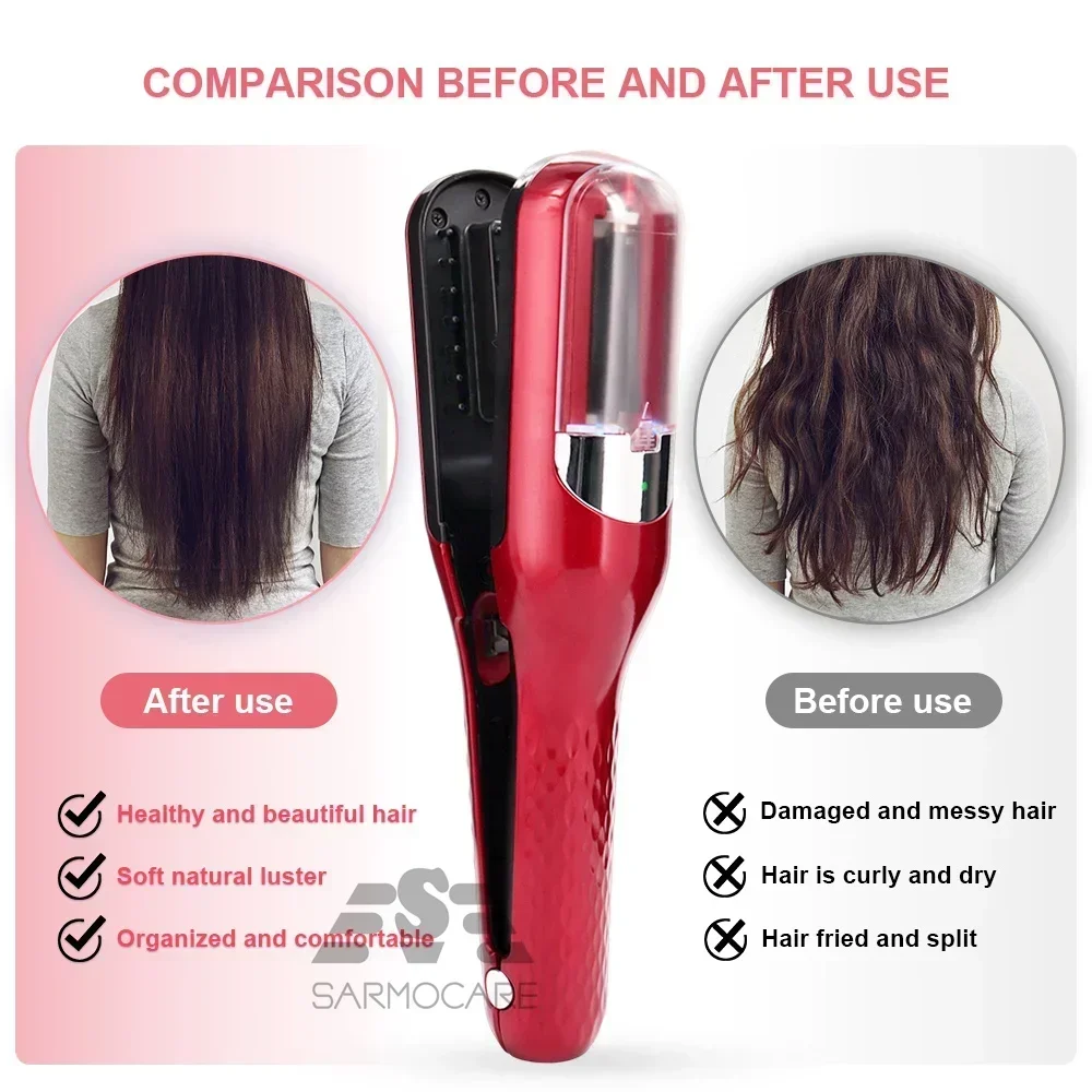 Cordless Hair Cutting Machine Open Ends Hair Cutter Split End Trimmer Type-c Charge Automatic End Remover Damaged Hair Care