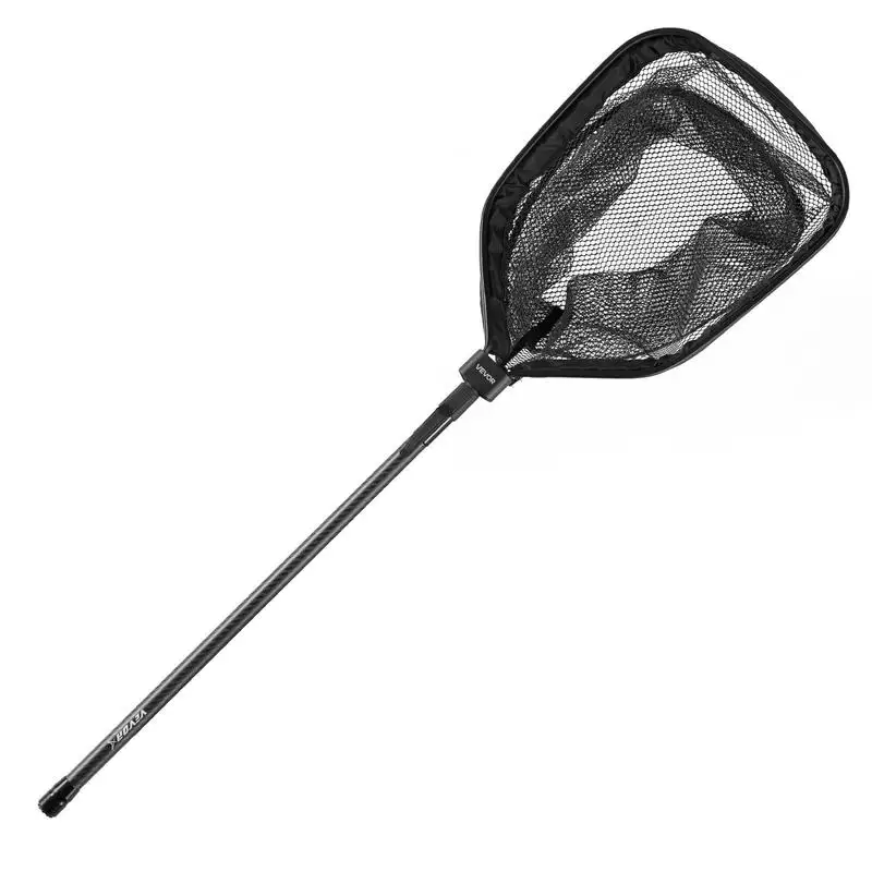 

Free Shipping-Fishing Net, Foldable Landing Nets with Telescopic Handle, Portable Lightweight Carbon Fiber Long Fish Gear, Nylon