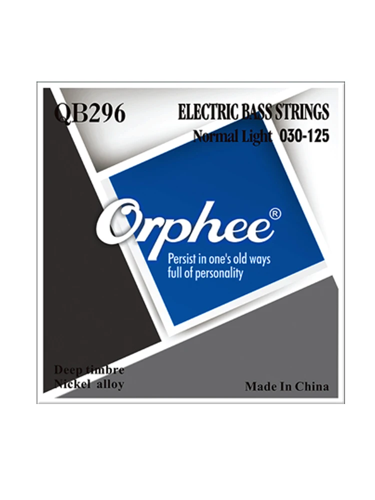 Orphee elektrische basgitaarsnaren, QB-serie, zeer duurzaam, nikkellegering, zeshoekige kern, nanocoating, basgitaarsnaren, gitaaronderdelen.