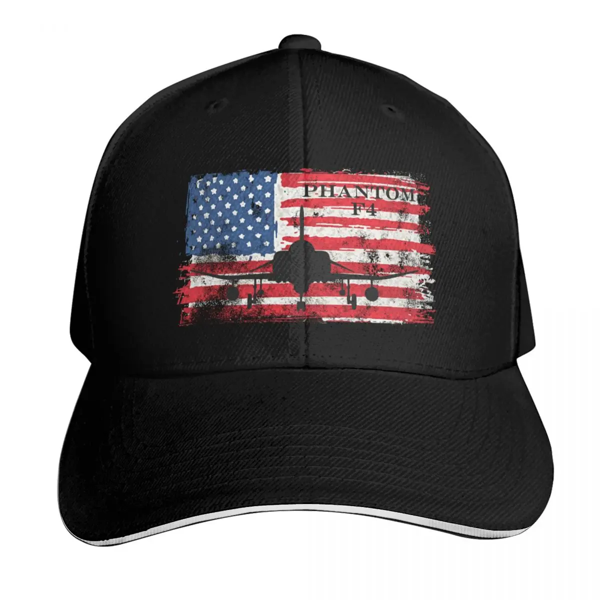 F4 Phantom Fighter Jet US Military Distressed Flag Baseball Cap Men Women Casual Summer Sport Sun Cap