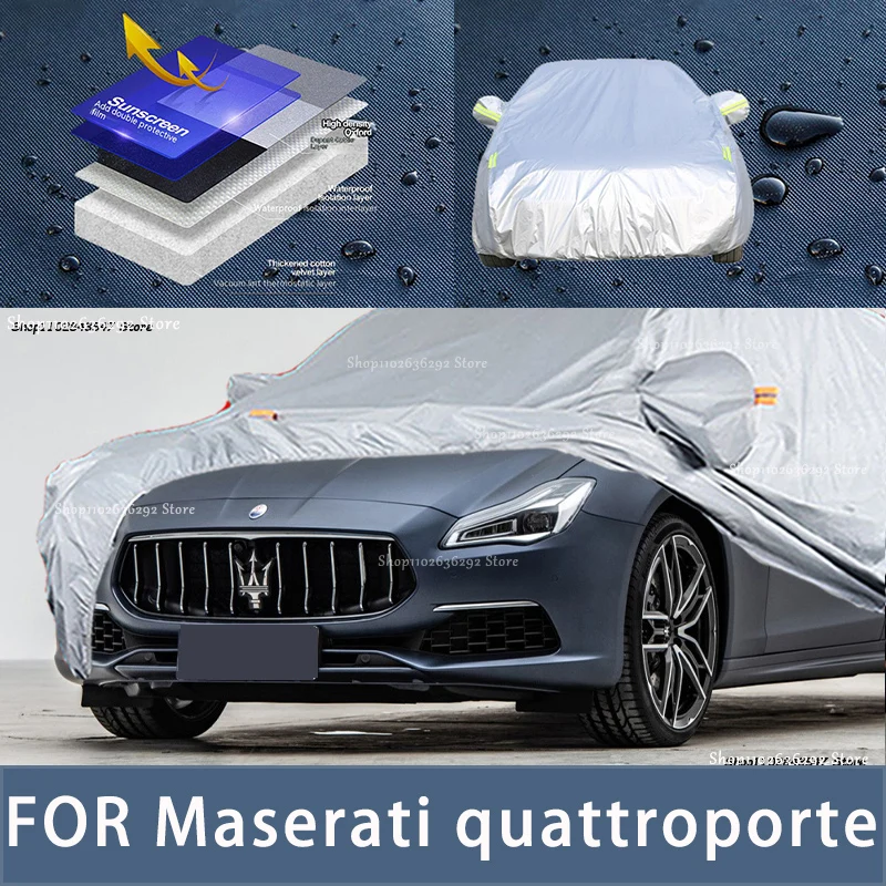 

For Maserati Quattroporte Outdoor Protection Full Car Covers Snow Cover Sunshade Waterproof Dustproof Exterior Car accessories