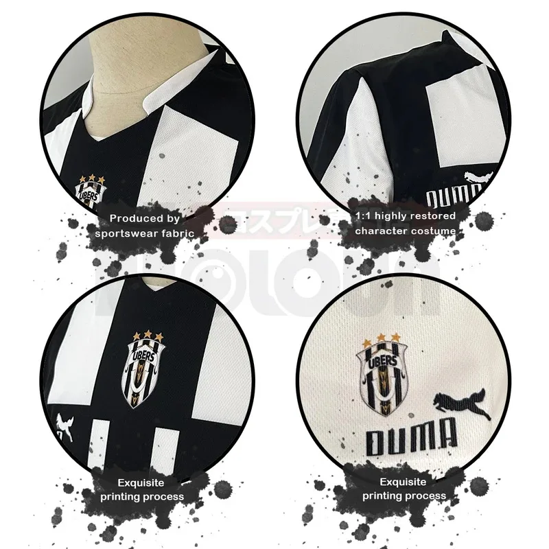 Holoun blue lock manga anime Niko Barou Aku sendou Snuffy Lorenzo aryu cosplay costume wig rose net football uniform Halloween