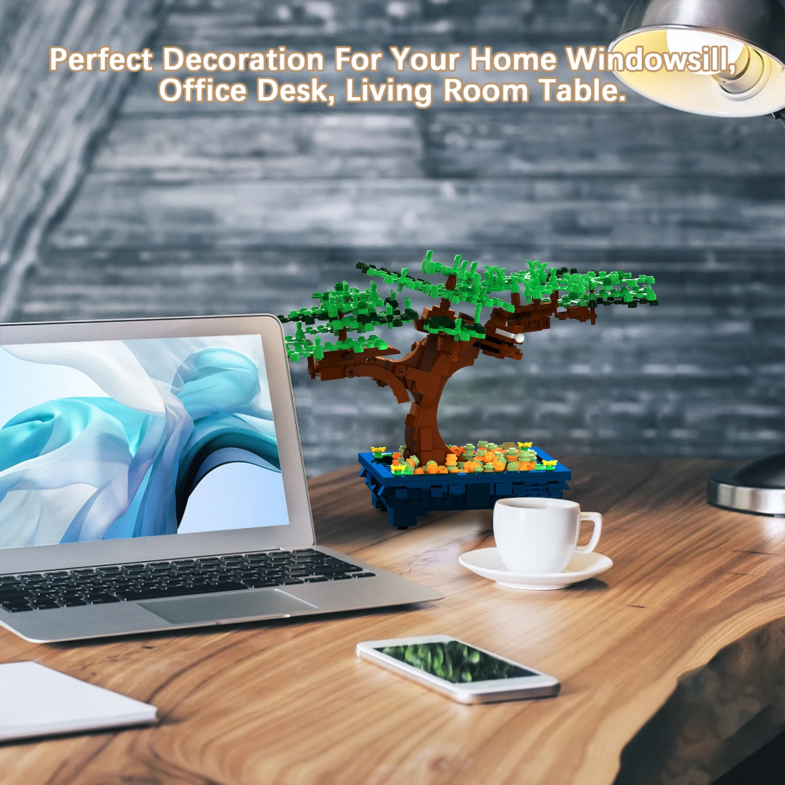 مجموعة بناء شجرة بونساي 817 قطعة |   تصميم نباتي واقعي للبالغين (ديكور لتخفيف التوتر) والأطفال (لعبة تعليمية)