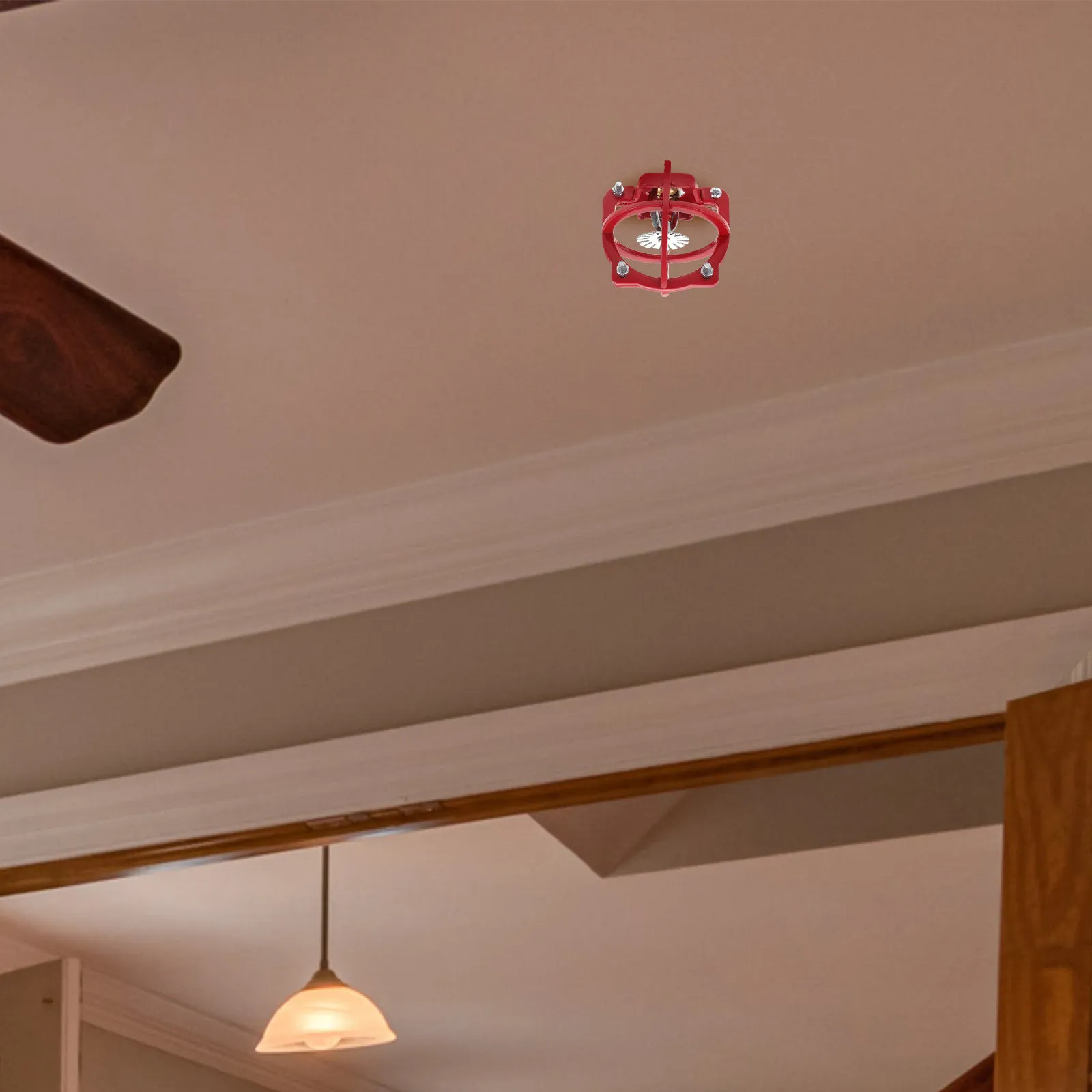 Fire Sprinkler Head Cover 20Mm Diameter Bright Red Sprinkler Head Protector for Ceiling Residential Commercial Fire Safety