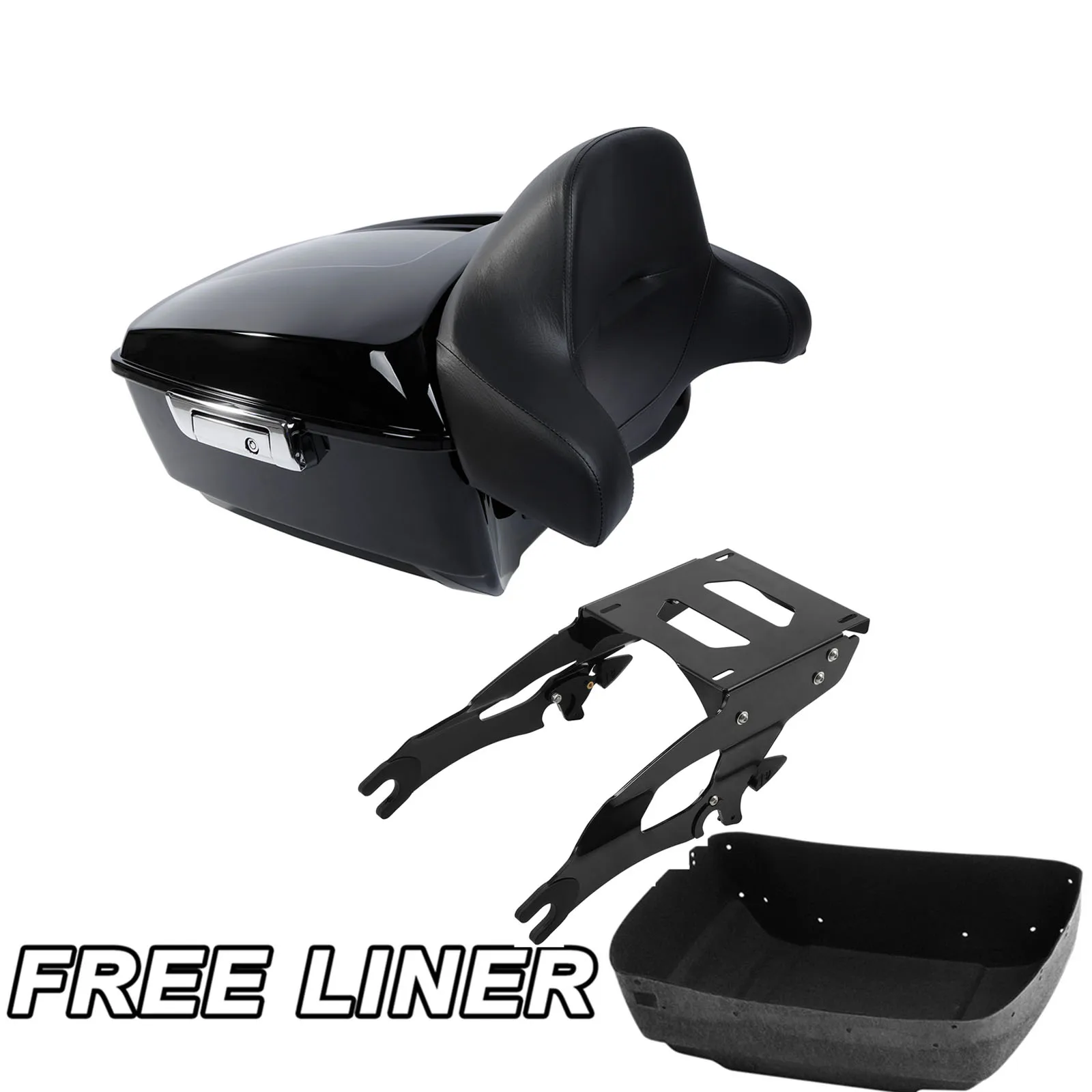 King Trunk Top Case Backrest Mount Rack Fit For Indian Chieftain 2014-2024 Challenger 2020-24 Luggage Storage Tail Box