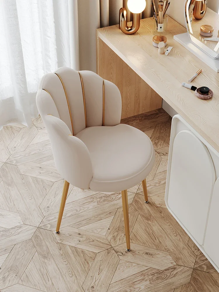 Makeup chair home girl bedroom dressing table chair backrest simple light luxury high-end nail petal chair,Chair for Living Room