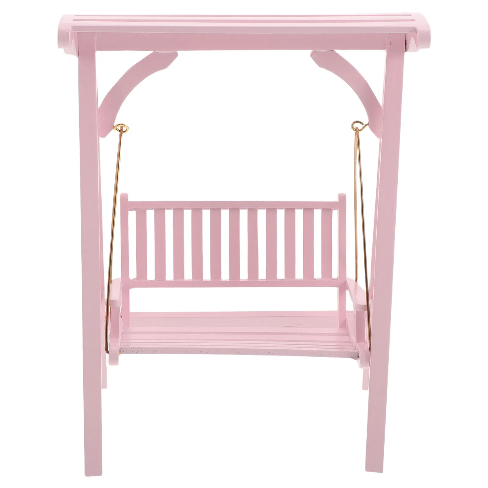 

Miniature Dollhouse Autumn Swing Pink 1:12 Wooden Victorian Armchair Miniature Fairy Garden Bedroom Outdoor Patio Porch Decor