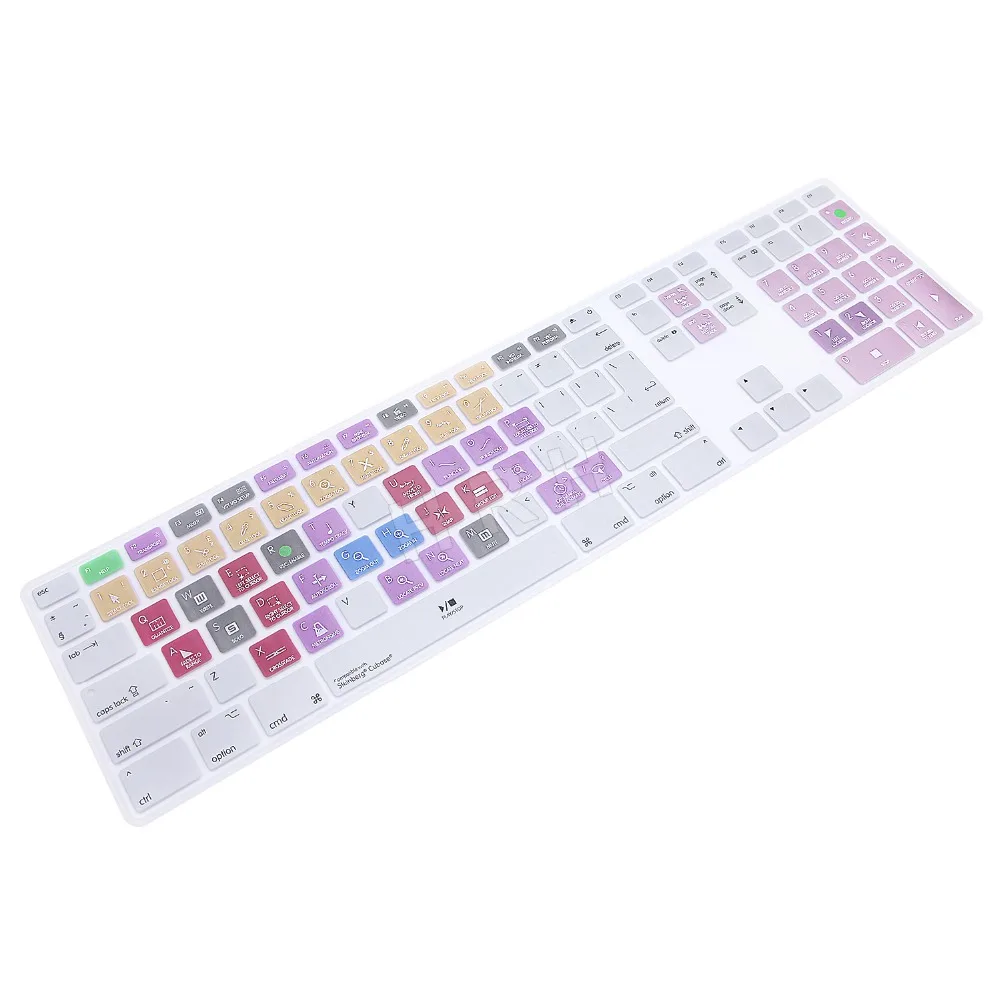 For Apple Keyboard with Numeric Keypad Wired USB Steinberg Cubase Hot keys Design Keyboard Cover For iMac G6 Desktop PC Wired