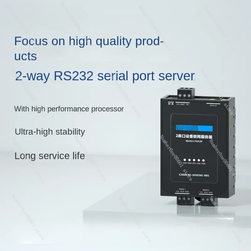 

Сервер последовательной связи RS232, 2-канальный, с прозрачной передачей данных через Ethernet TCP/IP, для модуля последовательной связи