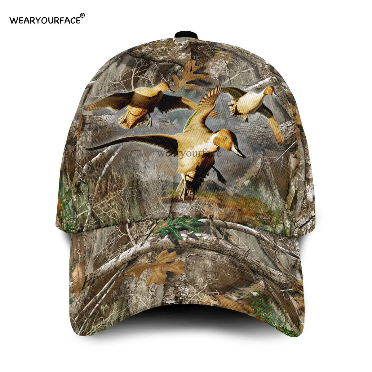 Mallard Birds Wildlife 3D All Over Printed Snapback Hat Men Women Adult Hip Hop Headwear Outdoor Sun Visor Baseball Cap