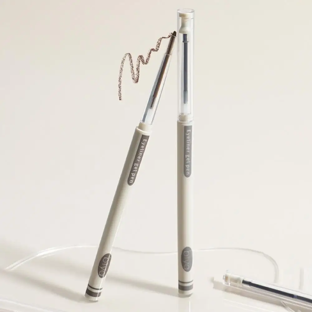 Waterproof Grey Brown Eyeliner Gel Pencil Ultra-fine Matte Smooth Eyeliner Pen Smudge Proof High Pigmented Eyeliner Pencil