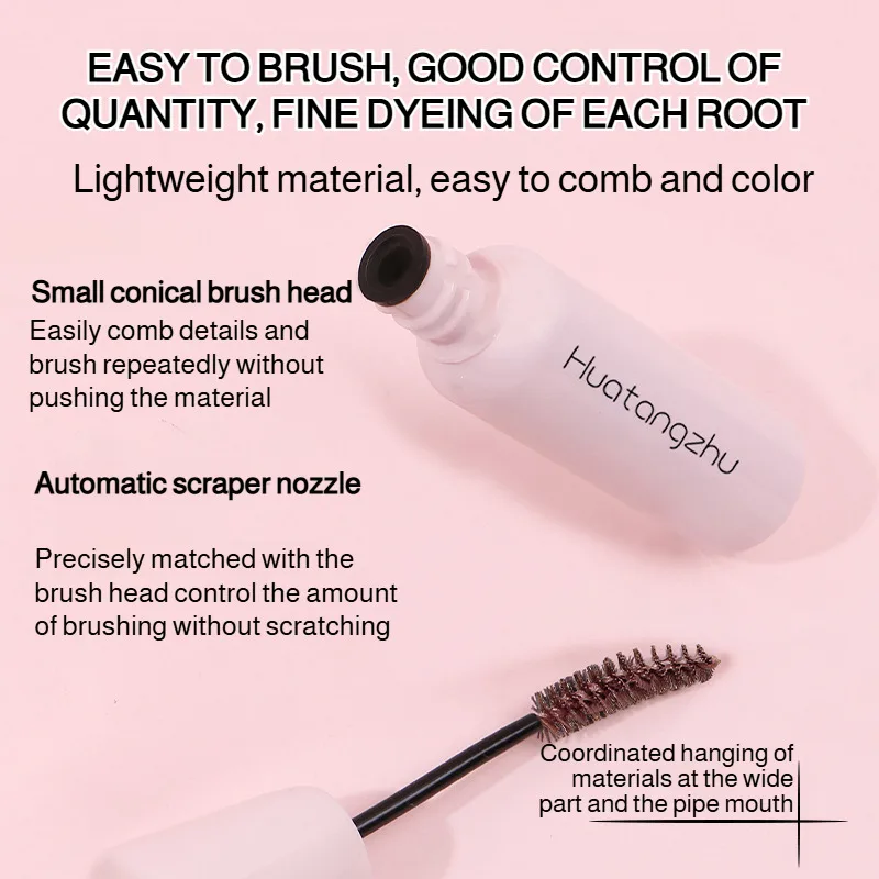 Matiz de sobrancelha natural de longa duração, à prova d'água, à prova de manchas, creme de estilo de sobrancelha, 3 cores, gel de tingimento de sobrancelha