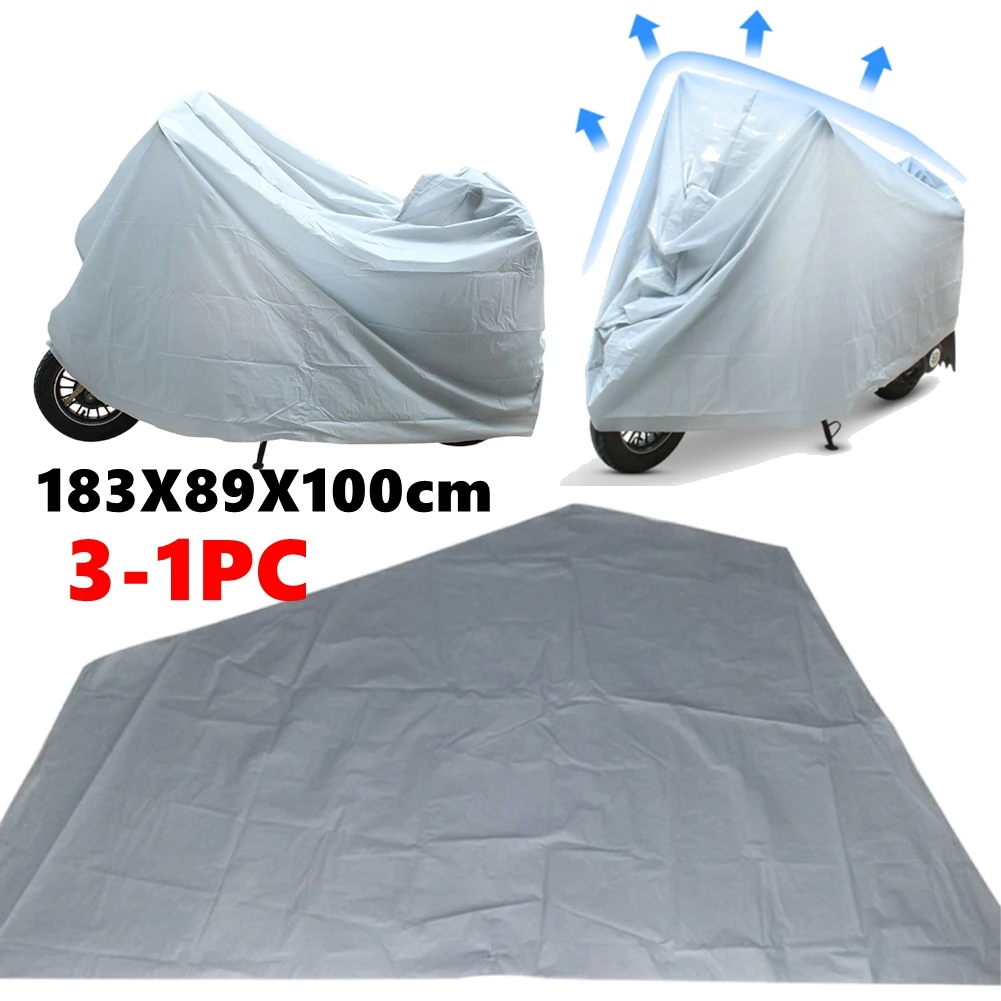 

3-1PC Motor Rain Cover Scooter Rain Cover Outdoor Motorcycle Motorbike Scooter Cover Dust Rain Protector Cover 183X89X100CM